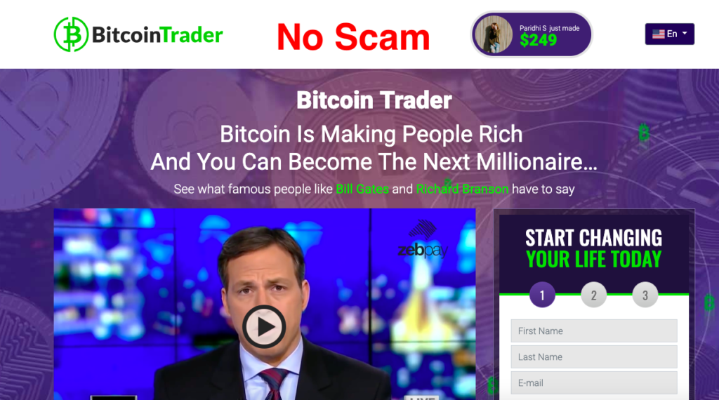 Bitcoin Trader sukčiai
