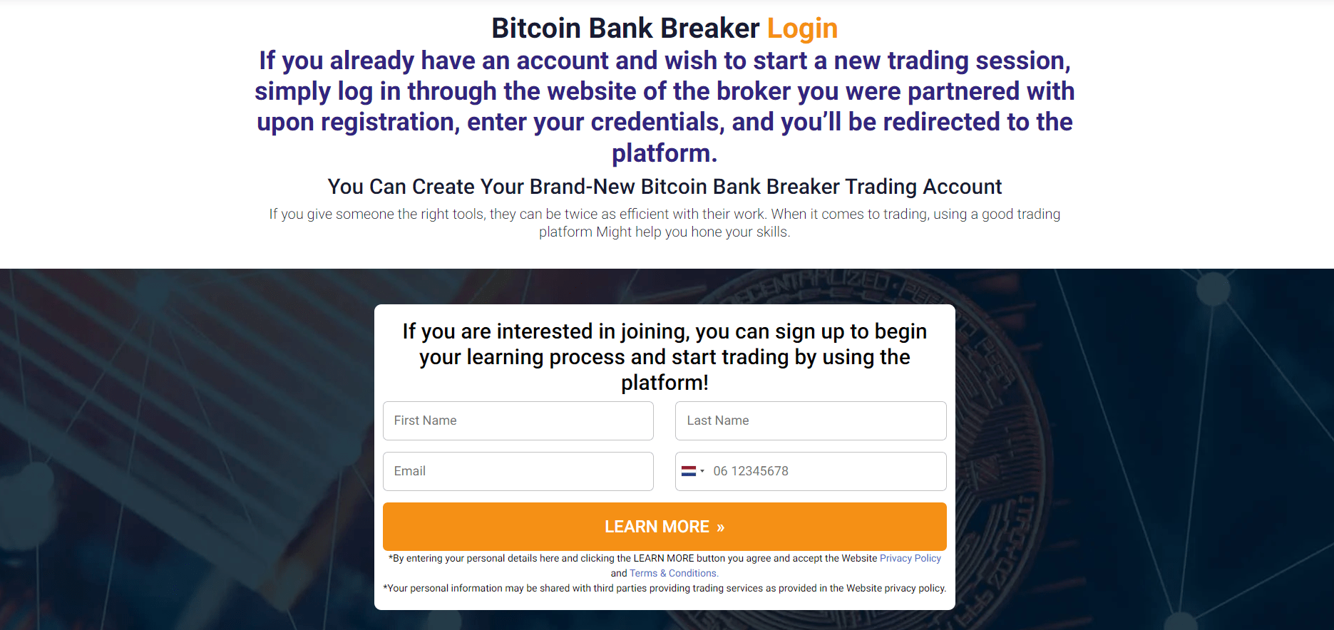 Bitcoin Bank Breaker Login