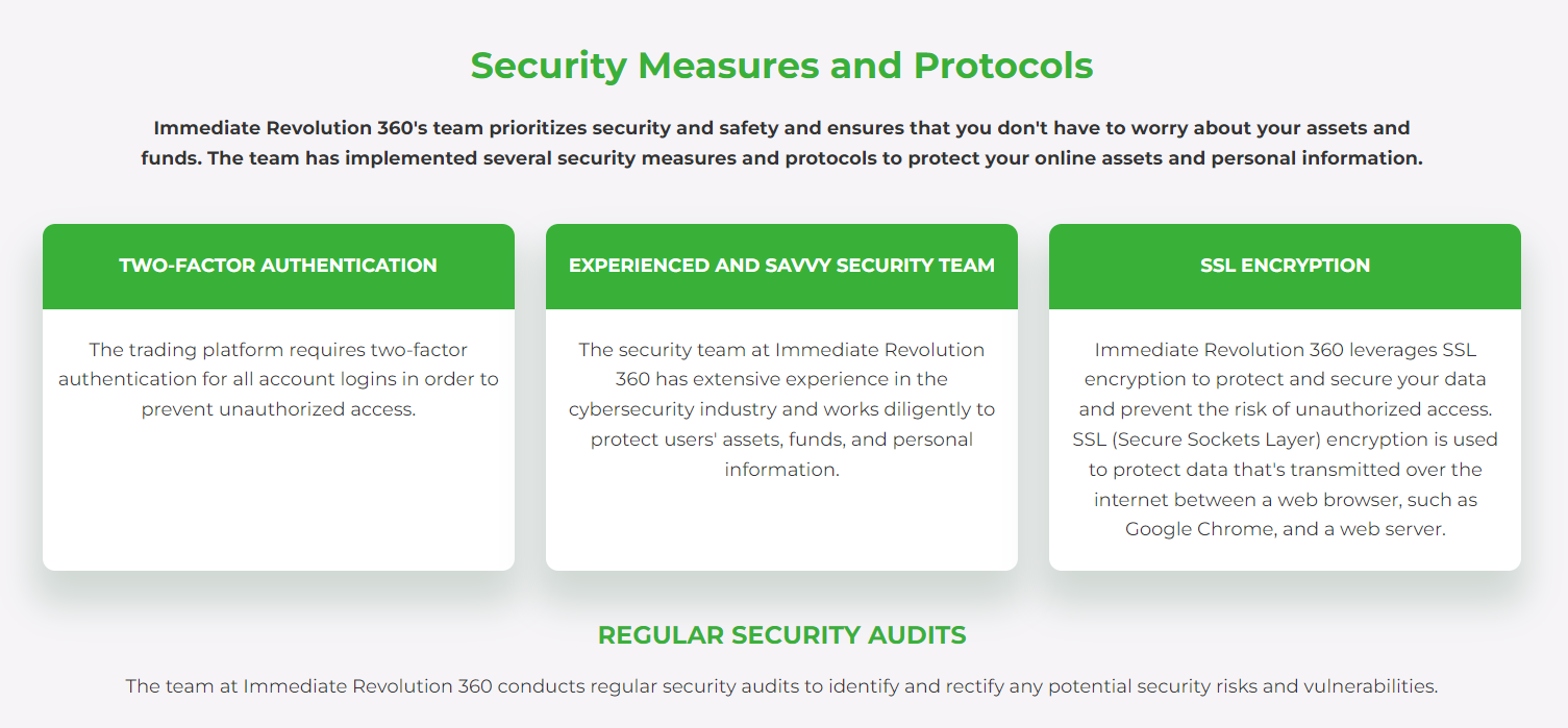Immediate Revolution 360 security Immediate Revolution 360 security