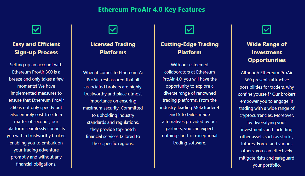 Ethereum ProAir 360 key features Ethereum ProAir 360 key features