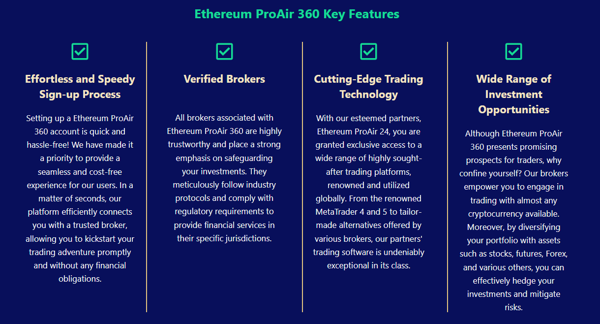 คุณสมบัติหลักของ Ethereum ProAir Ai คุณสมบัติหลักของ Ethereum ProAir Ai
