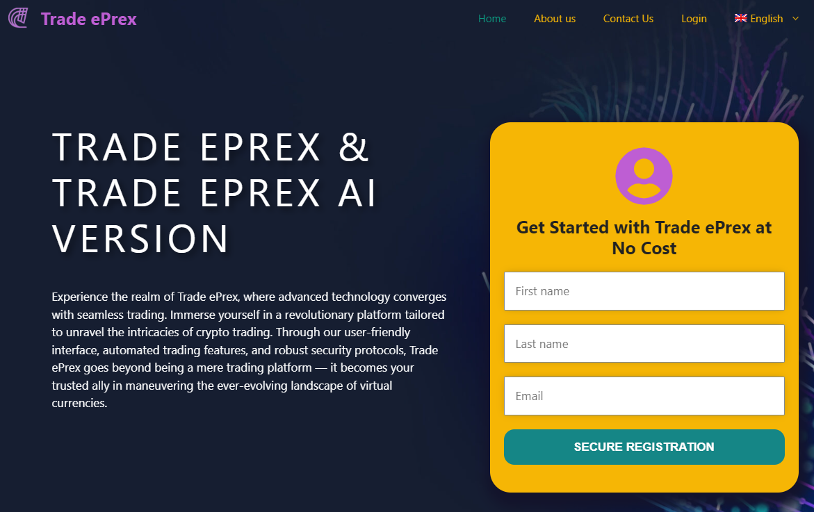 Trade ePrex home page