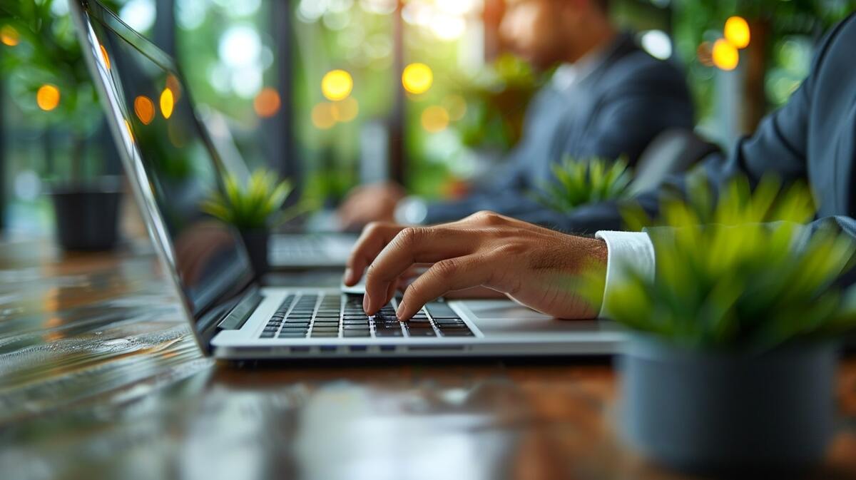 Businessman Typing on Laptop (3)